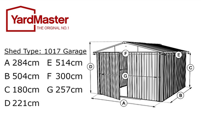 Yardmaster Garage 10ft x 17ft