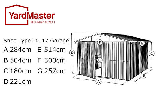 Yardmaster Garage 10ft x 17ft