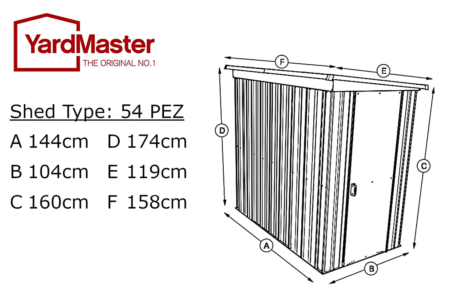 Store-All Pent Metal Shed 54PEZ