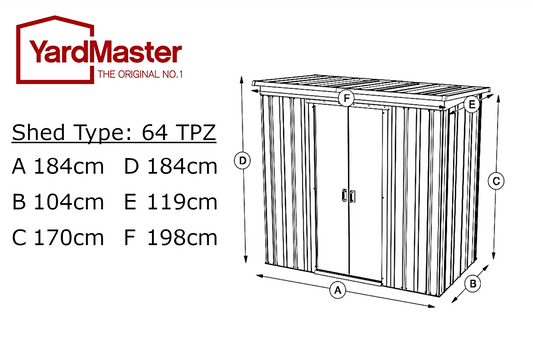 Tall Platinum Stone Grey 6ft x 4ft